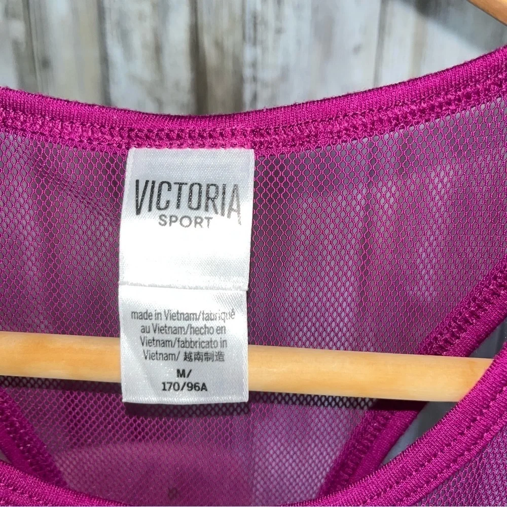 Victoria Sport Purple Mesh Top Sport Tank Top Medium - Picture 5 of 5